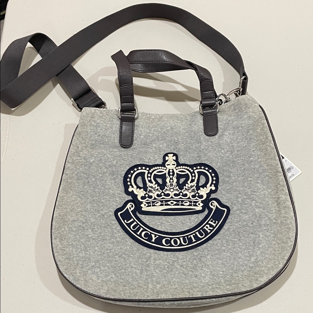 Juicy Couture Gray and Black Messenger Bag